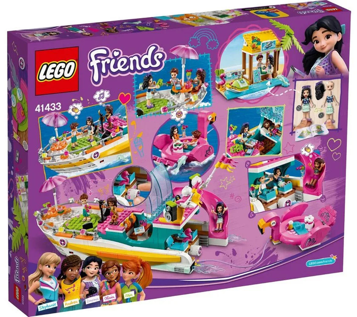 Zestaw klocków LEGO Friends Łódź imprezowa 640 elementów (41433) - obraz 7
