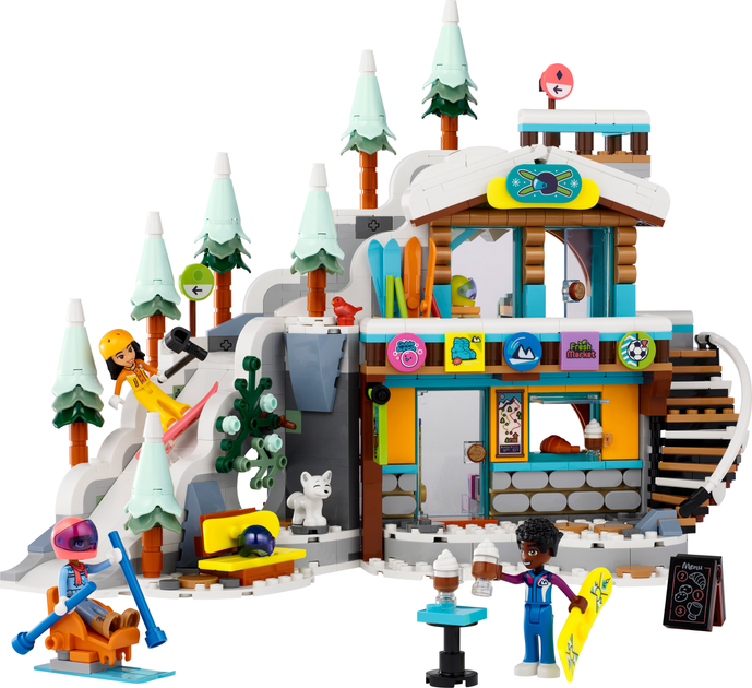 Zestaw klocków LEGO Friends Stok narciarski i kawiarnia 980 elementów (41756) - obraz 2