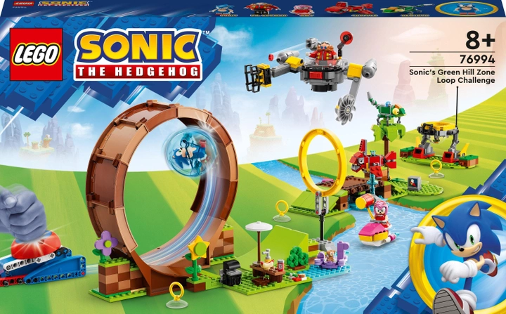 Zestaw klocków LEGO Sonic the Hedgehog Sonic - wyzwanie z pętlą w Green Hill 802 elementy (76994) - obraz 1