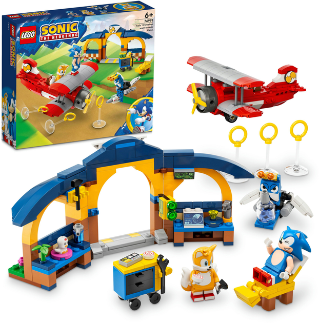 Zestaw klocków LEGO Tails z warsztatem i samolot Tornado 376 elementów (76991) - obraz 9