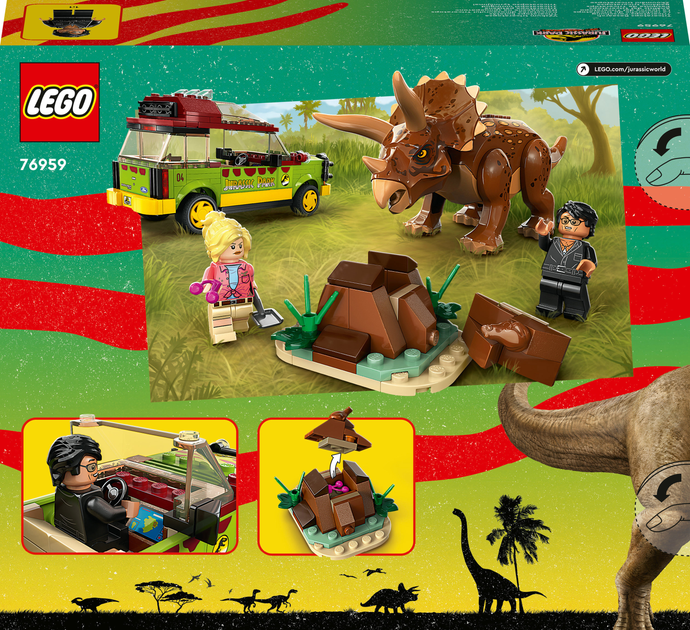Конструктор LEGO Jurassic World Дослідження трицератопсів 281 деталь (76959) - зображення 9