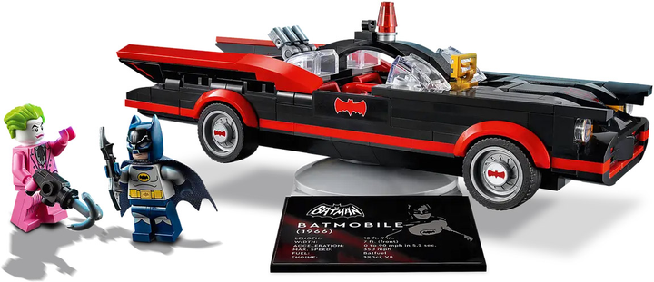 Zestaw klocków LEGO Klasyczny serial telewizyjny Batman – Batmobil 345 elementów (76188) - obraz 10