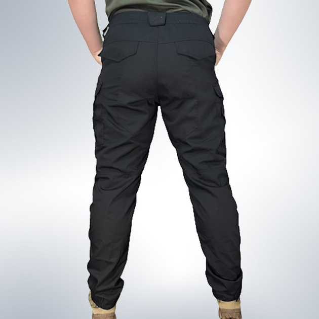 Чоловічі штани тактичні літні для силових підрозділів ріп стоп 56 Чорний - зображення 2