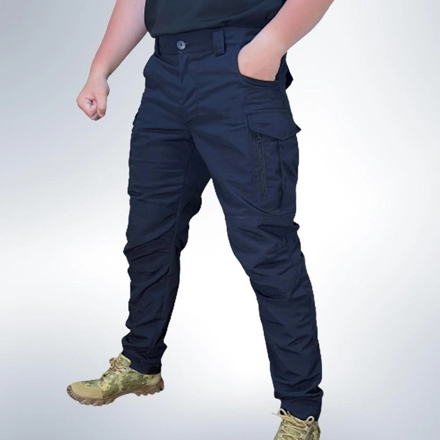 Мужские штаны тактические летние для ДСНС рип стоп 60 Синие - изображение 2