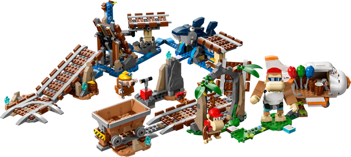 Zestaw klocków LEGO Super Mario Przejażdżka wagonikiem Diddy Konga. Zestaw rozszerzający 1157 elementów (71425) - obraz 2