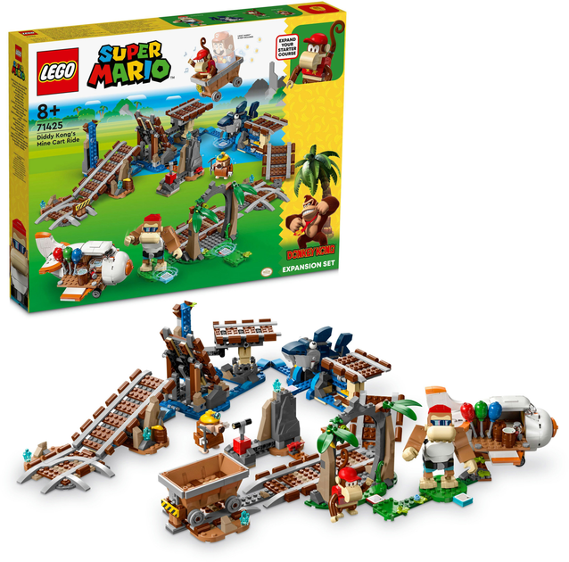 Zestaw klocków LEGO Super Mario Przejażdżka wagonikiem Diddy Konga. Zestaw rozszerzający 1157 elementów (71425) - obraz 9