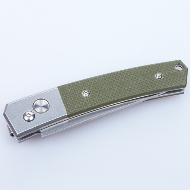 Нож складной Ganzo G7362 (длина: 195мм, лезвие: 80мм, сатин), зеленый - изображение 2