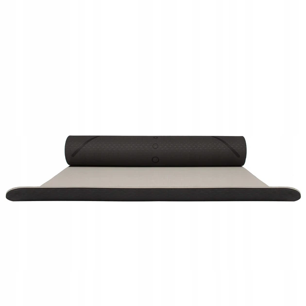 Коврик (мат) для йоги и фитнеса Springos TPE 6 мм YG0013 Black/Grey - изображение 3