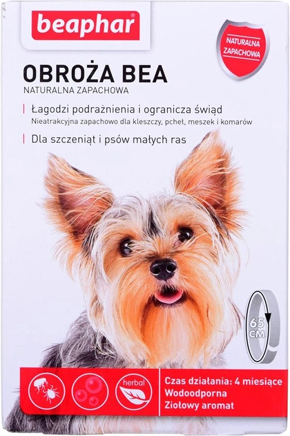 Obroża przeciw pchłom i kleszczom dla szczeniąt i małych psów BEAPHAR Bea 65cm (DLZBEPSMY0003) - obraz 2