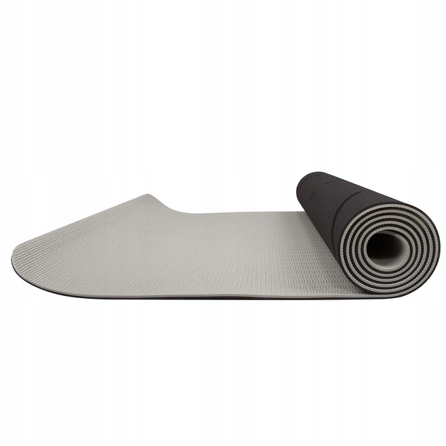 Коврик (мат) для йоги и фитнеса Springos TPE 6 мм YG0013 Black/Grey - изображение 8