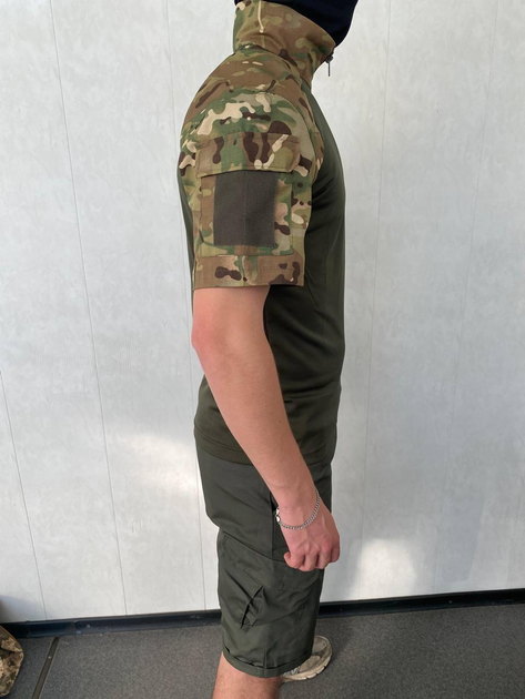 Тактичний костюм літній для НГУ, ЗСУ убакс із шортами мультикам-хакі M - зображення 2