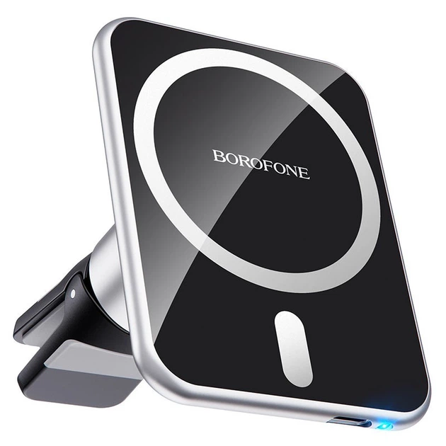 Автодержатель Borofone BH43 беспроводная зарядка MagSafe автомобильный магнитный держатель для iPhone - Фото 2 Автодержатель Borofone BH43 беспроводная зарядка MagSafe автомобильный магнитный держатель для iPhone - изображение 2