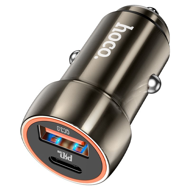Автомобильное зарядное устройство Hoco Z46A PD 20W + QC3.0 18W адаптер ...