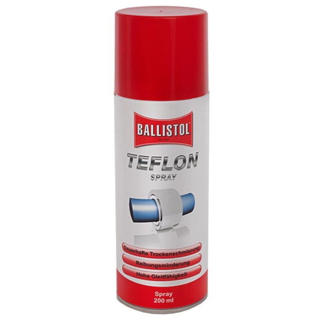 Мастило тефлонова Klever Ballistol Teflon PTFE (200мл), спрей - зображення 1