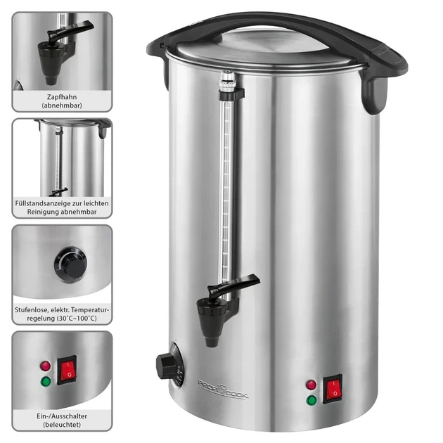 Кип'ятильник, глінтвейниця, термопот Profi Cook PC-HGA 1196 (7 л, 1500 Вт, Німеччина) - зображення 2