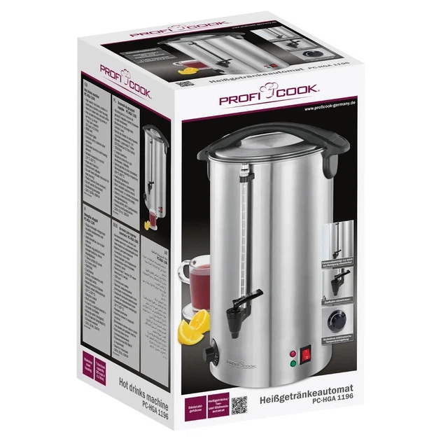 Кип'ятильник, глінтвейниця, термопот Profi Cook PC-HGA 1196 (7 л, 1500 Вт, Німеччина) - зображення 8