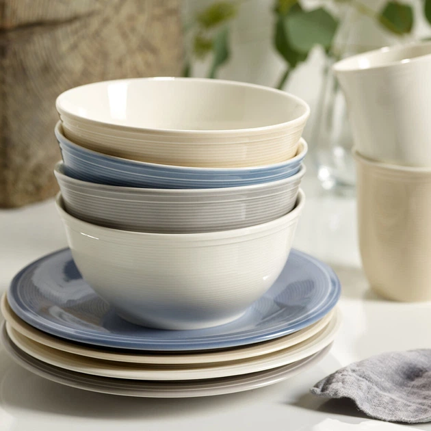 Набір столового посуду Villeroy & Boch Color Loop Like Sand на 4 персони 12 предметів фарфор пісочний - зображення 6