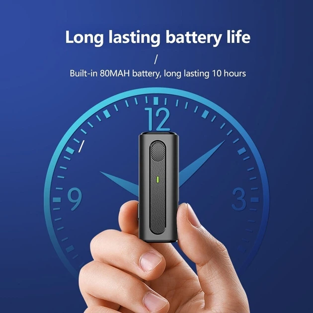 Мікрофон Wireless Microphone Lavalier Lightning +receiver для iPhone 14|13|12|11|X|8|7 (без кейсу) - зображення 5