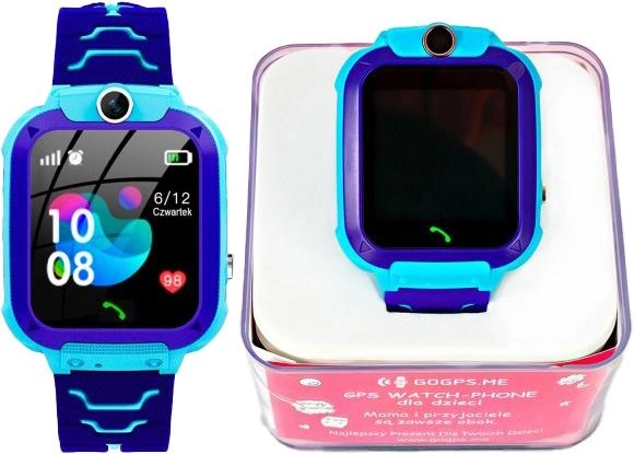 Smartwatch dla dzieci z funkcją dzwonienia i GPS GOGPS ME K16S Niebieski (K16SBL) - obraz 2