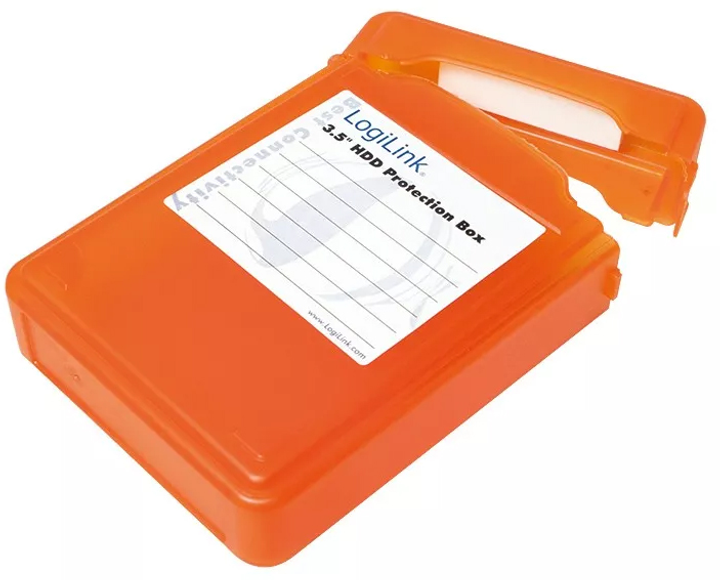 Pudełko ochronne LogiLink na HDD 3.5 Pomarańczowy (UA0133O) - obraz 1
