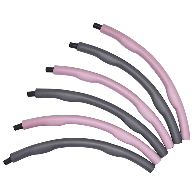 Обруч массажный Hula Hoop SportVida 100 см 1.2 кг SV-HK0338 Grey/Pink - изображение 4