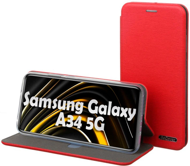 Чехол-книжка для смартфона BeCover Exclusive для Samsung Galaxy A34 5G SM-A346 Burgundy Red (BC_709031) - изображение 3