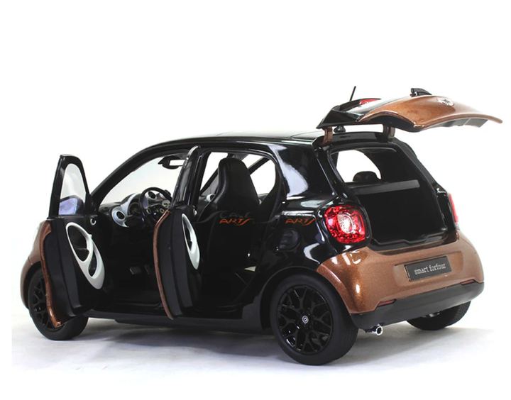 NOREV 1/18 SMART FORFOUR BLACK HAZEL BROWN