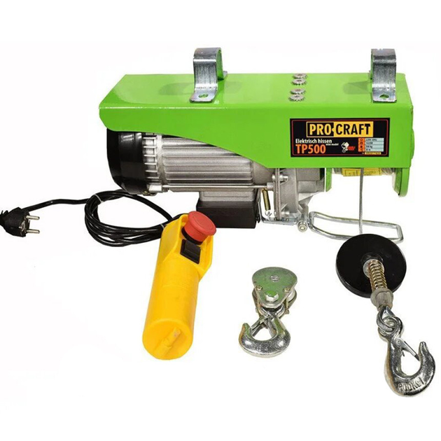 Подъемник электрический, тельфер (500 кг, 20 м) Procraft TP500 – фото ...