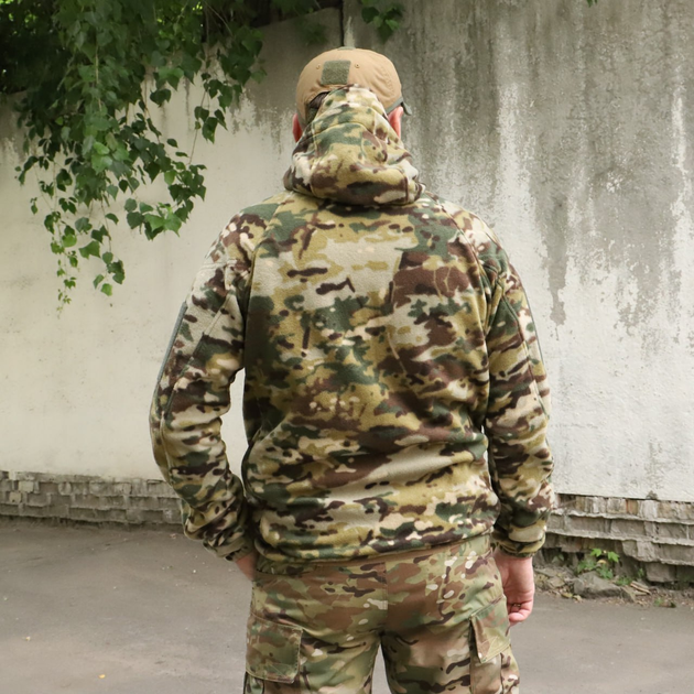 Флісова тактична кофта. Мультикам. Куртка флісова з капюшоном Шерман розмір 54 (926) - изображение 2