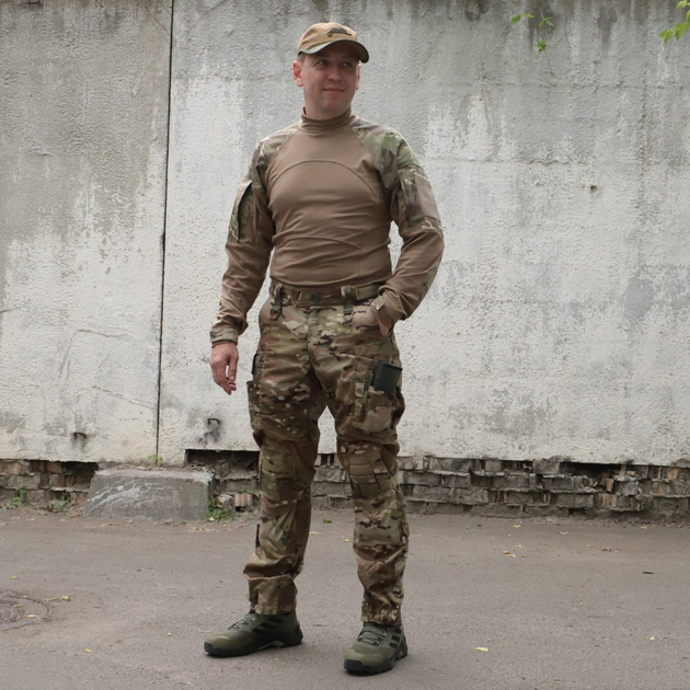Тактическая рубашка УБАКС Мультикам Койот. UBACS с длинным рукавом "Самурай" размер 50 (914-1) - изображение 1