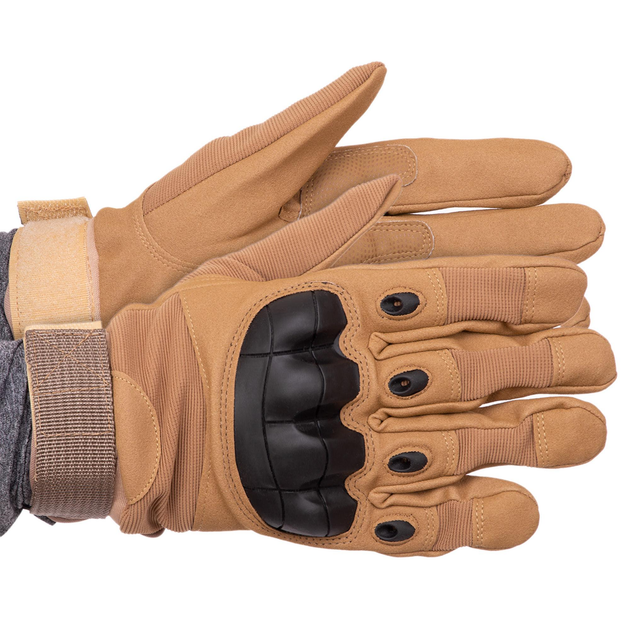 Перчатки тактичні із закритими пальцями SP-Sport BC-8792 колір: Хакі, розмір: L - зображення 1