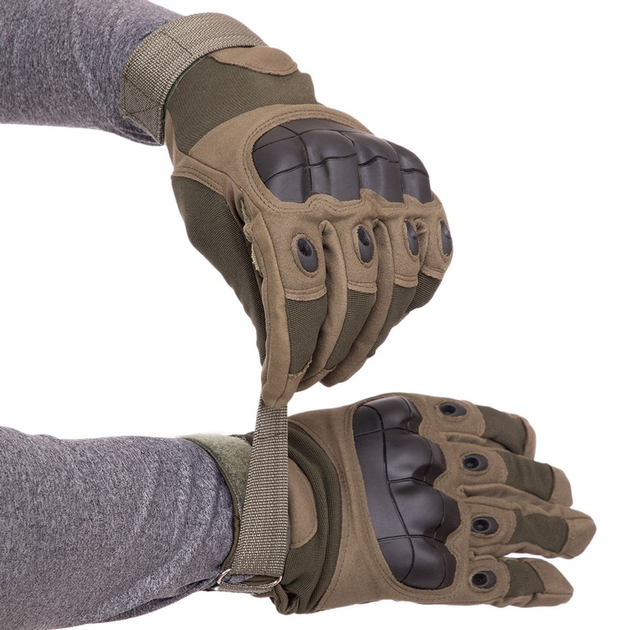 Перчатки тактичні із закритими пальцями SP-Sport BC-8792 колір: Оливковий, розмір: M - зображення 2