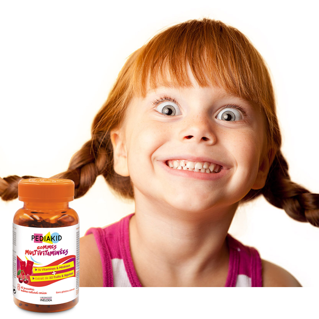 Ведмежуйки Pediakid Мультивітаміни / MULTIVITAMINEES - Віт А С Е К В1 В2 В3 В5 В6 В8 В9 В12 цинк селен, 60 шт (pk23) - Фото 3 Ведмежуйки Pediakid Мультивітаміни / MULTIVITAMINEES - Віт А С Е К В1 В2 В3 В5 В6 В8 В9 В12 цинк селен, 60 шт (pk23) - изображение 3