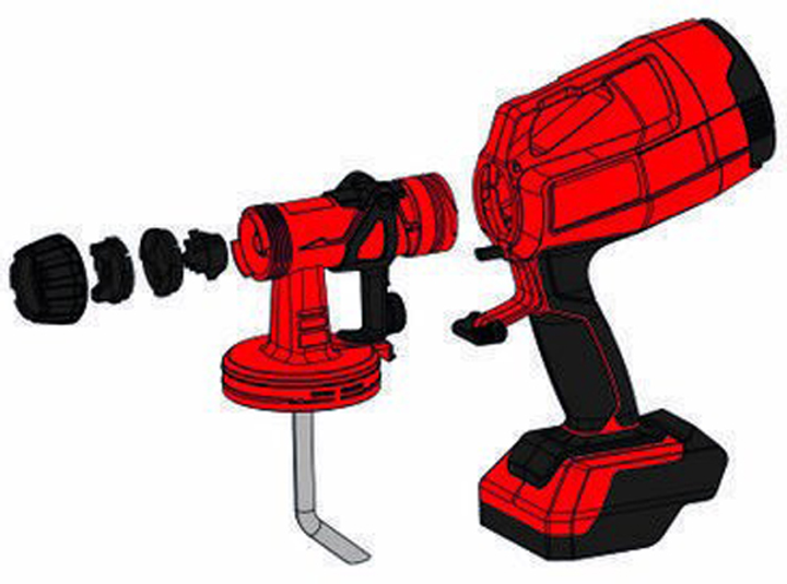 Фарбопульт акумуляторний Einhell TC-SY 18/60 Li-Solo 0.8 л (4260025) - зображення 4