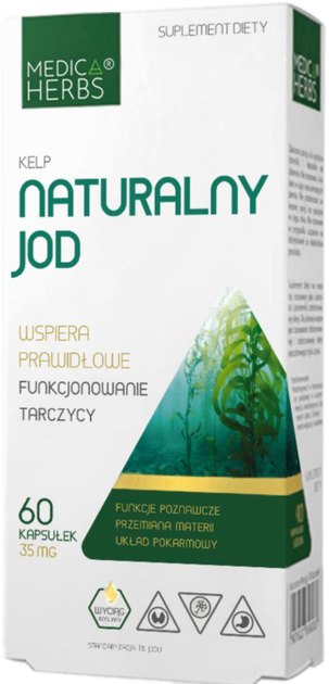 Medica Herbs Kelp Naturalny Jod 60 kapsułek (5907622656217) - obraz 1