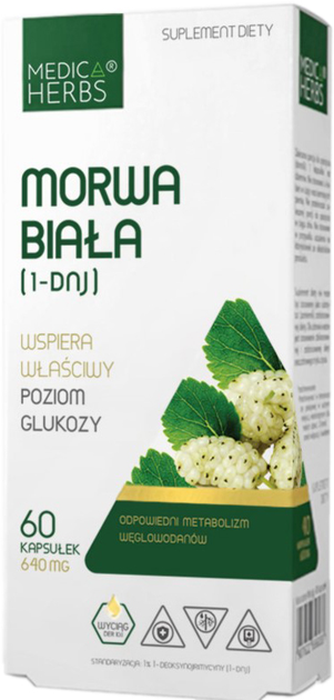 Medica Herbs Morwa Biała 60 kapsułek (5907622656750) - obraz 1