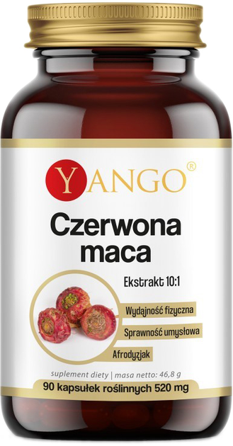 Харчова добавка Yango Red Maca 90 капсул (5904194063382) - зображення 1