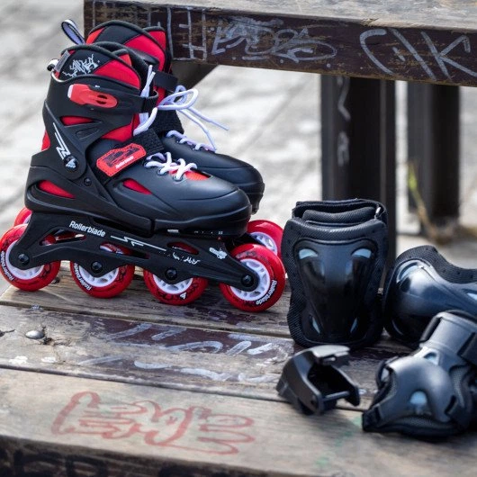 Ролики з захистом Rollerblade Fury Combo Black/Red розмір 29-33 (rb203) - зображення 2