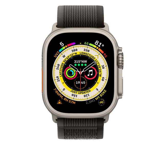 Тканевый ремешок Trail Loop для Apple Watch 38/40/41 mm Black Grey - изображение 4