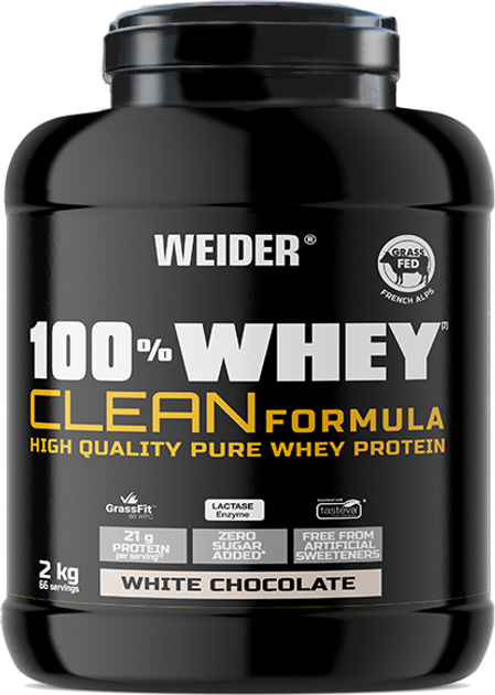 Białko 100% Whey Clean Protein White Chocolate 2 kg (8414192315217) - obraz 1