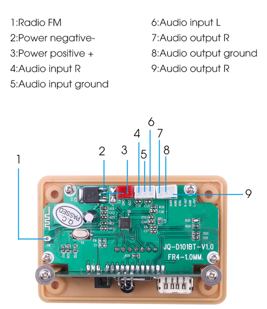 Аудиоплеер автомобильный 5-12В. USB, MP3, FM, AUX, TF, Bluetooth 5.0 - изображение 2