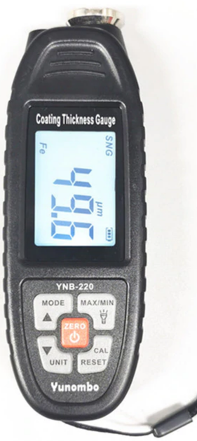 Толщиномер автомобильный Yunombo YNB-220 Fe / NFe / NFe+Zn (измеритель толщины автомобильной краски) - изображение 3