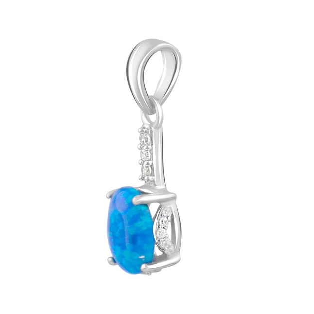 Серебряная подвеска с опалом 0.735ct (2090366) - изображение 2