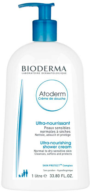 Поживний крем для душу для всієї сім'ї Bioderma Atoderm Ultra-Nourishing 1 л (3401399371455) - зображення 1