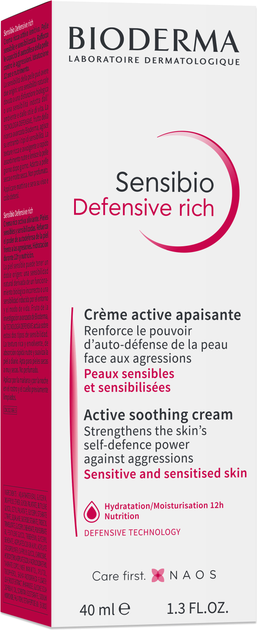 Насичений крем для обличчя Bioderma Sensibio Defensive 40 мл (3701129804469) - зображення 1