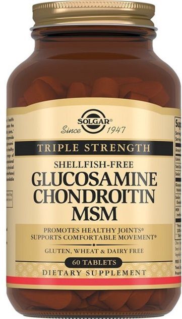 Kompleks Glukozamina Chondroityna Solgar 60 tabletek (0033984013186) - obraz 1