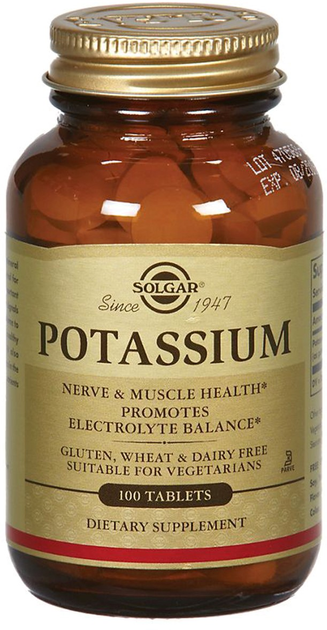 Калій, Solgar Potassium, 99 мг, 100 таблеток (33984022607) - зображення 1