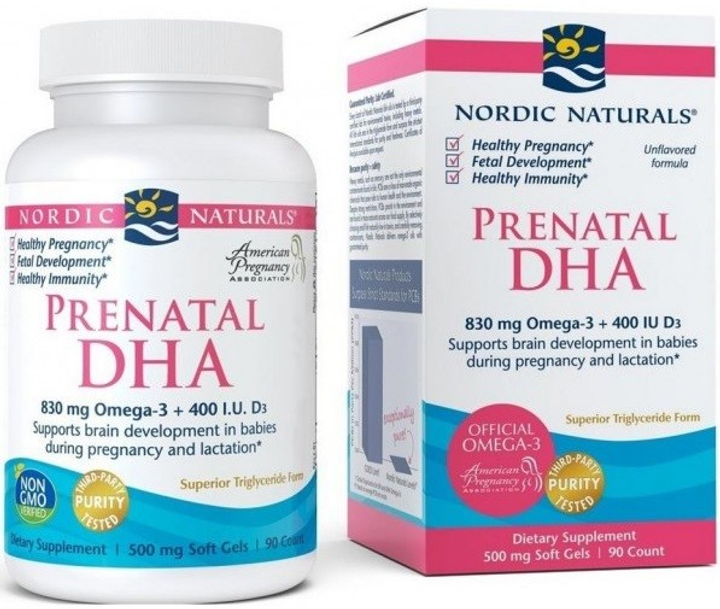 Харчова добавка Nordic Naturals Prenatal Dha 90 капсул (768990017414) - зображення 1