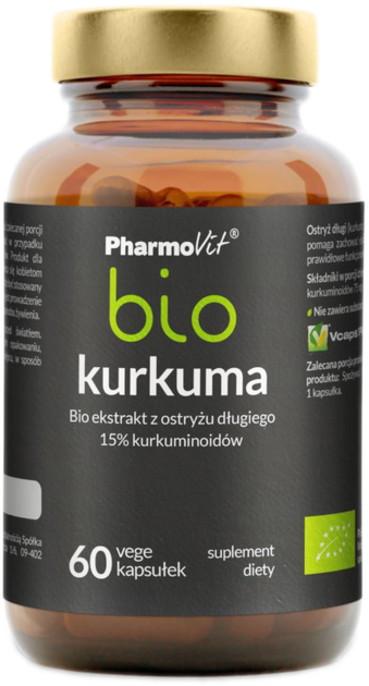 Харчова добавка Pharmovit Куркума БІО 60 капсул (5902811239585) - зображення 1