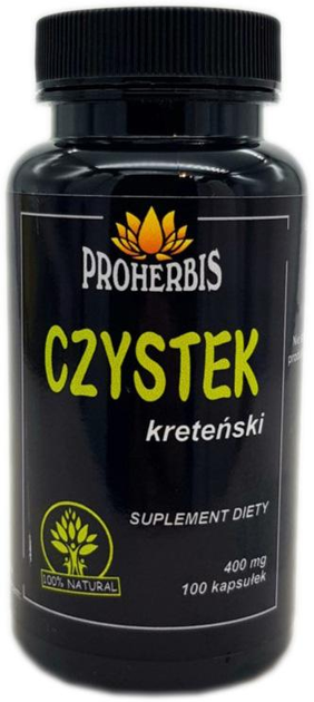 Харчова добавка Proherbis Cistek Cretan 400 мг 100 капсул (5902687151660) - зображення 1